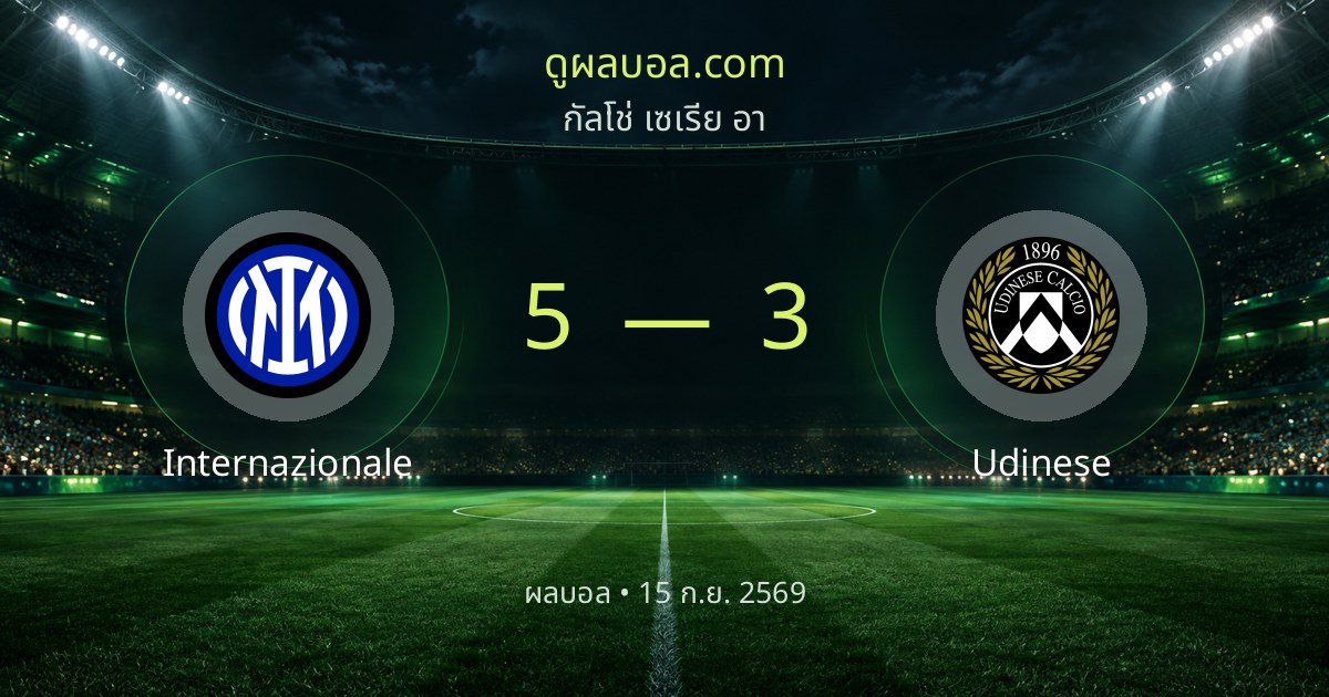 Internazionale 5–3 Udinese | 경기 리포트